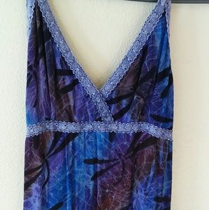 Flaming Pearl Blue and Black Sundress Sz.L